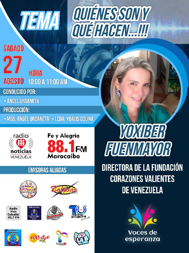 Licda. Yoxiber Fuenmayo (Directora de la Fundacion Corazones Valientes de Venezuela).mp3 episode artwork