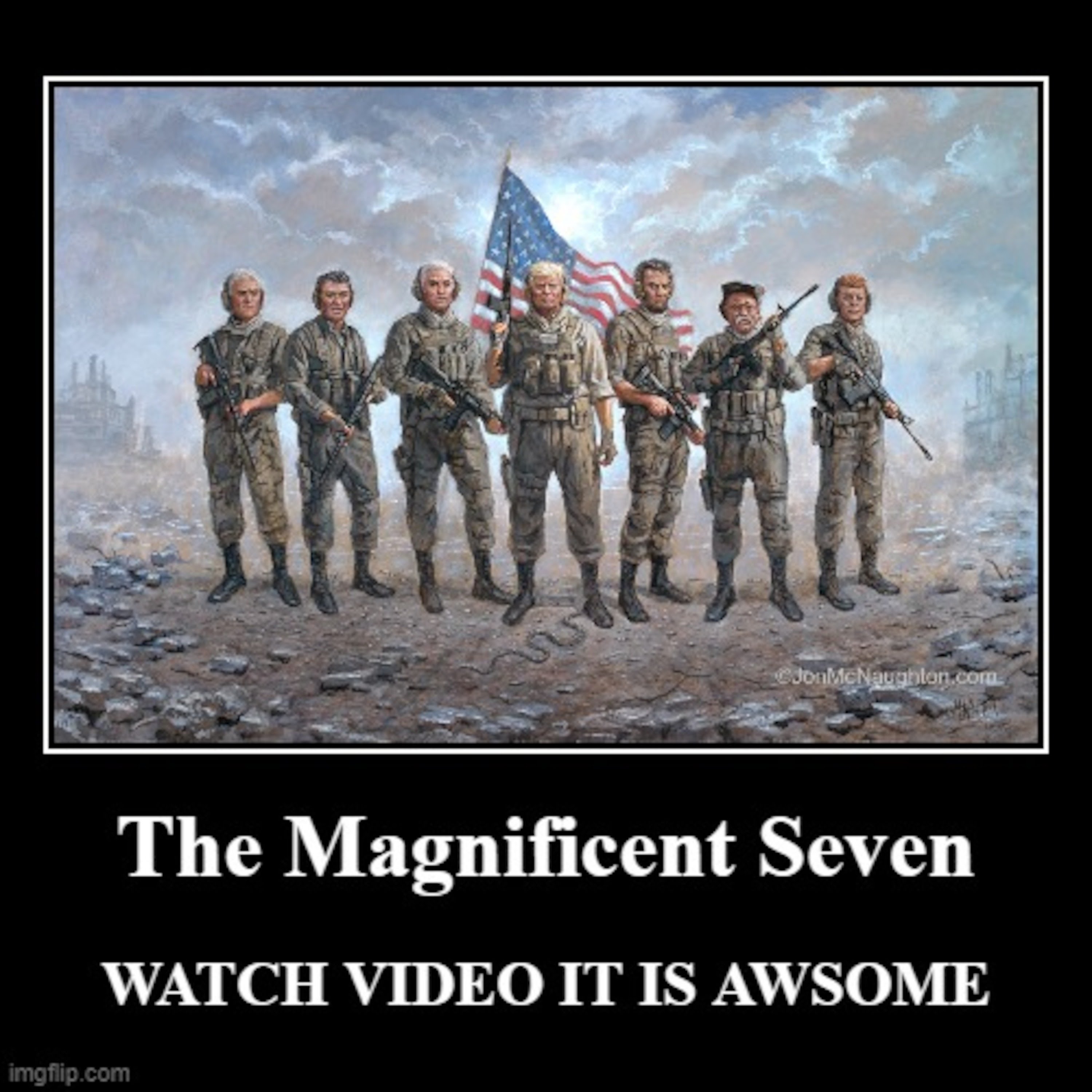 Episode 1004: GATEHOUSE 3 VIDEO TIME MACHINE - AWSOME- THE MAGNIFICENT SEVEN - Patriotic Art by Jon McNaughton episode artwork